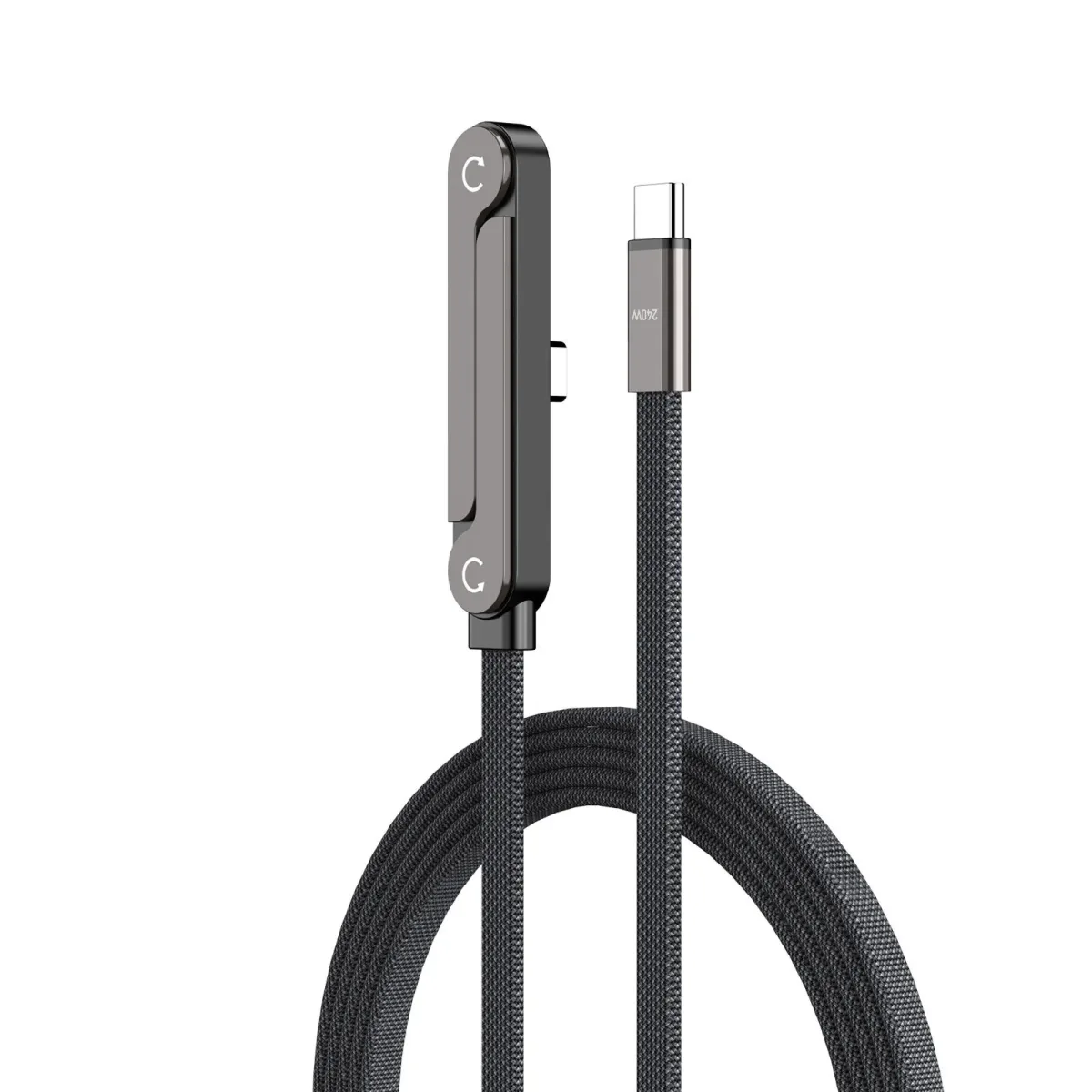 240W Fast Charging Type-C Cable with Foldable Phone Stand