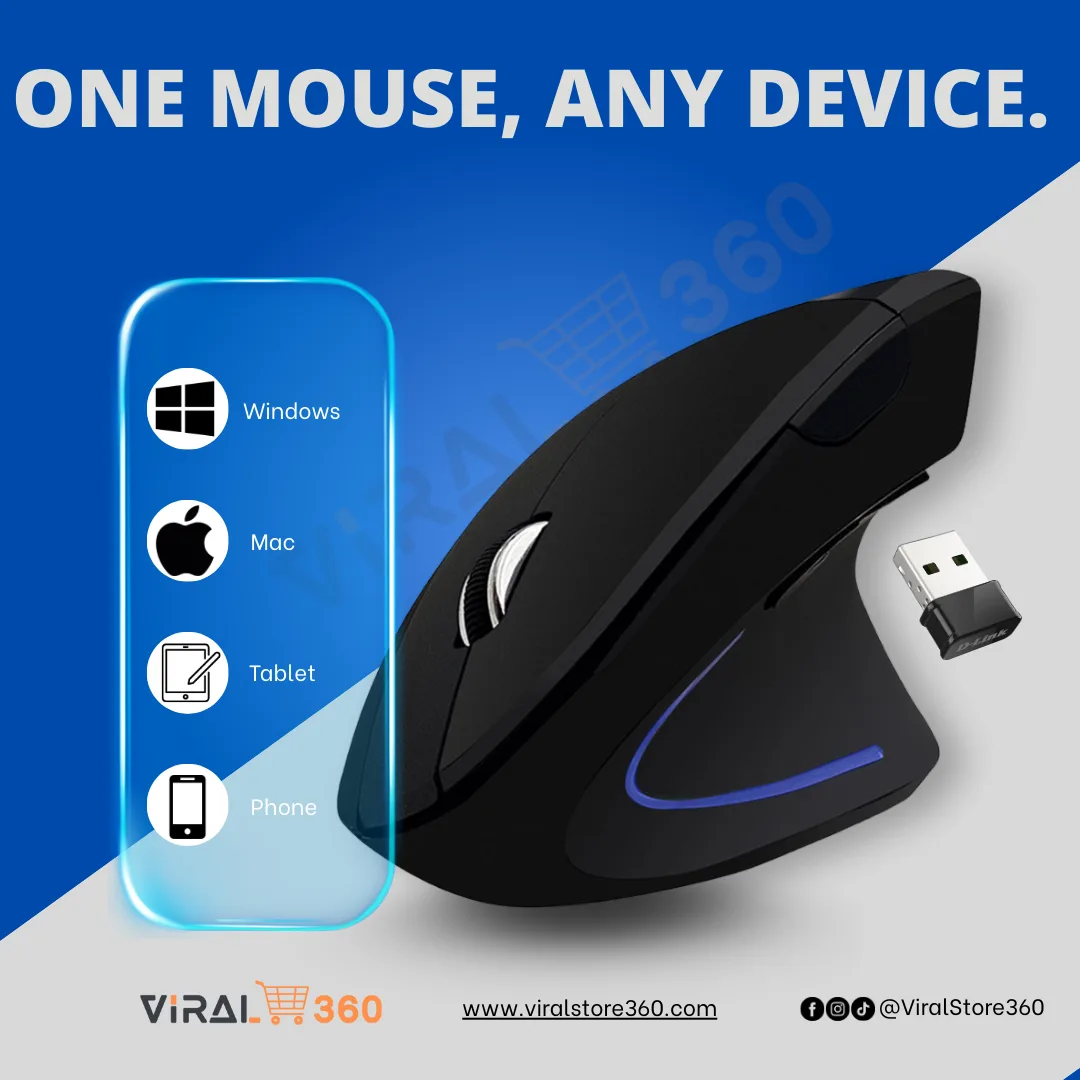 Comfort Vertical Wireless Mouse | Ergonomic Delight